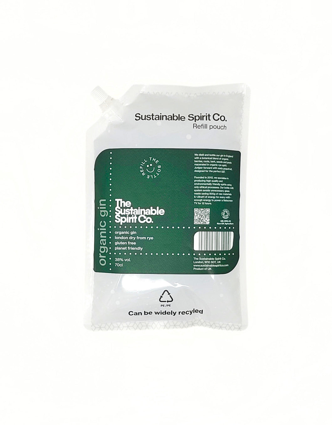 Sustainable Organic Gin - 70cl Pouch
