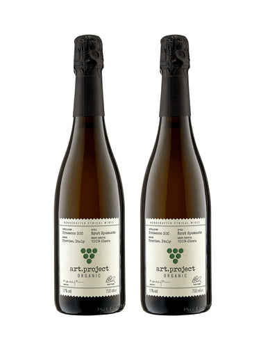 art.project organic prosecco - Two Bottle Pack (2x75cl)