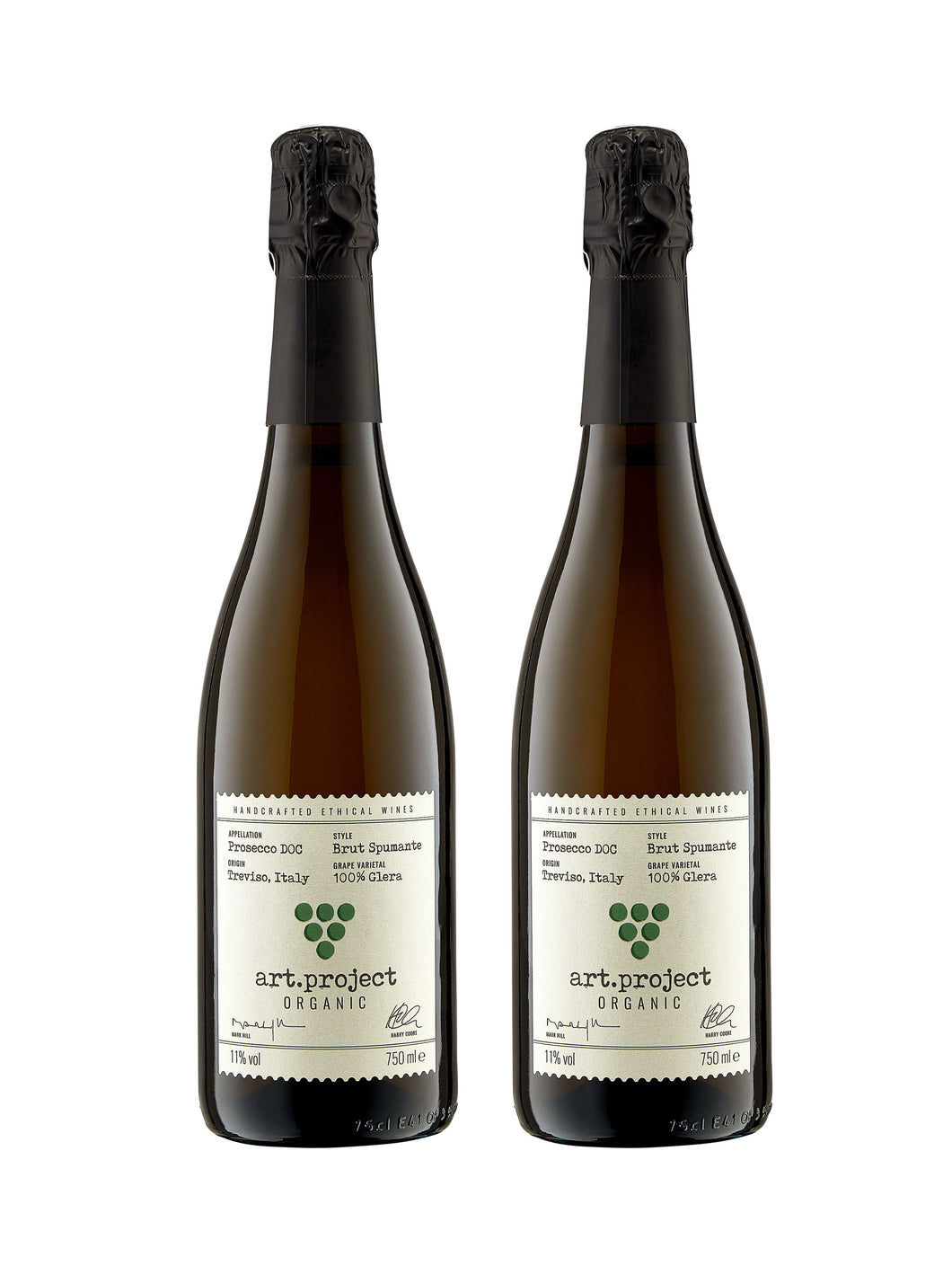 art.project organic prosecco - Two Bottle Pack (2x75cl)