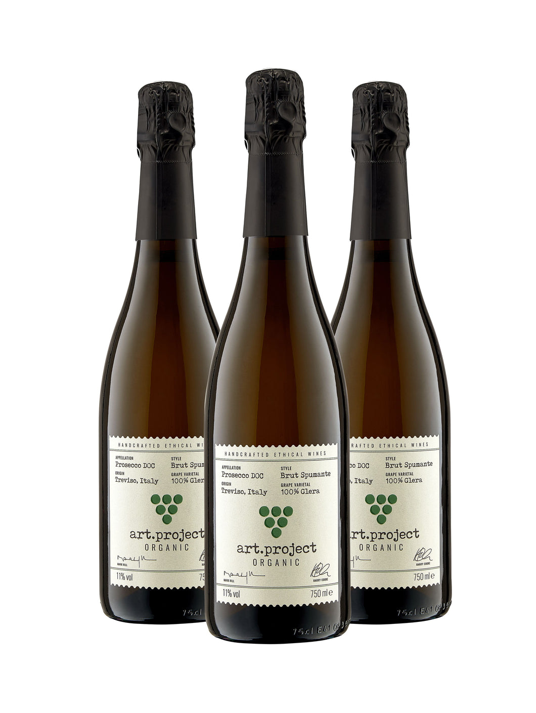 art.project organic prosecco - Three Bottle Pack (3x75cl)