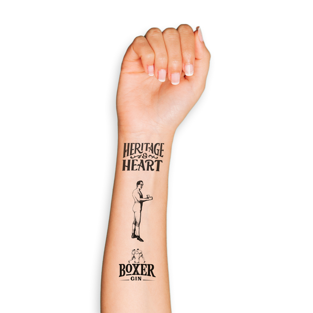 Boxer Gin Temporary Tattoo