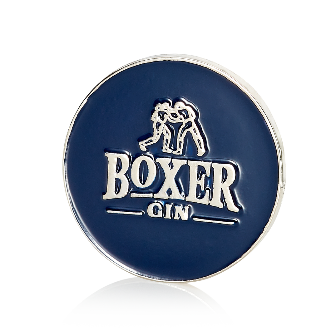 Boxer Gin Pin Badge